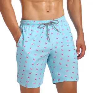 Men's Quick Dry Bathing Suit Swim Trunks, 7 Inch Mesh Lined Beach Shorts with Pockets and Adjustable Drawstring