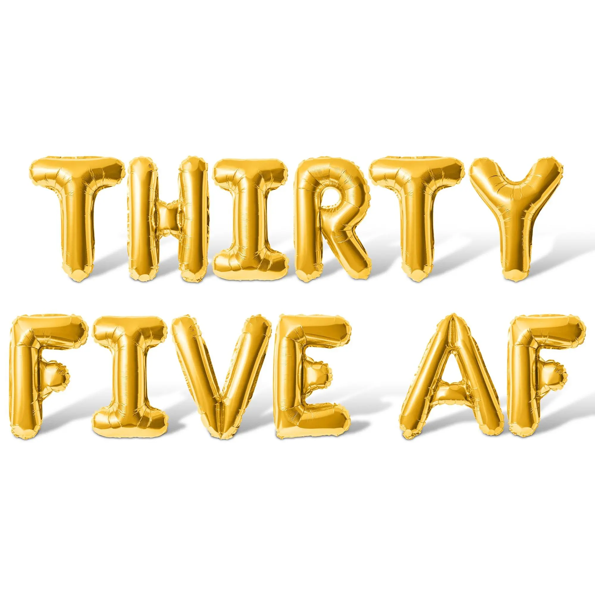 Letter Balloons - THIRTY FIVE AF 16" Inch Alphabet Letters Foil Mylar Balloon 35th Birthday Party Banner