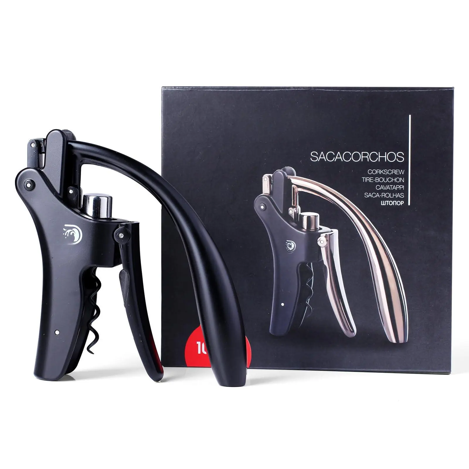 Vertical Lever Corkscrew With Non-stick Worm  Compact Rabbit Wine Opener Bottle Built-in Foil