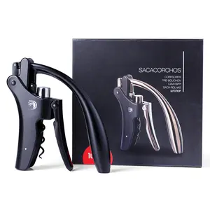 Vertical Lever Corkscrew With Non-stick Worm  Compact Rabbit Wine Opener Bottle Built-in Foil