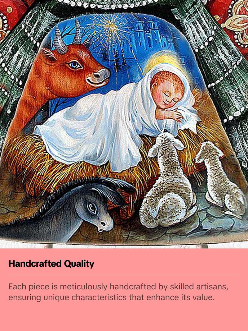 The Savior Dreams Santa Hand-Painted WOODCARVED Masterpiece by G. DeBrekht - Nativity Holiday Decor - 8208011