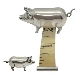 Antique Style Pig Mini Tape Measure, Vintage Metal Soft Ruler for Sewing and Crafts, Sewing Tools, Cute Pig Measuring Tool Gift for Quilters Craftsmen.collectors