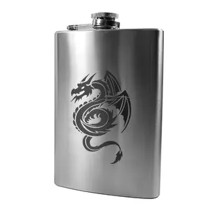 8oz Flying Dragon hip flask L1