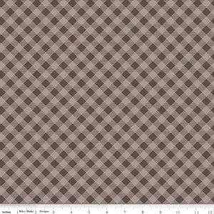 Fabric Riley Blake Raisin Gingham Bee Basics by the Quarter Yard C6400-RAISIN
