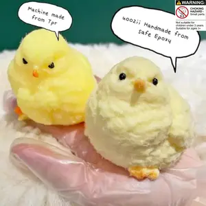 2 Medium Random Color Chicken Squeeze Toys, Slow Rebound Stress Relief, Easter Birthday Gift, Fun Christmas Toy, Classroom Reward, Kids Toy