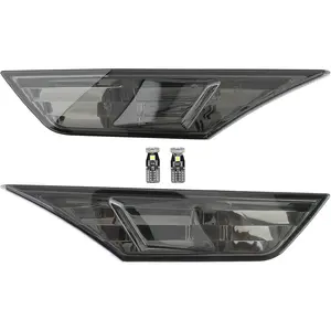 Side Marker Lamp Turn Signal Light W/Led Bulbs Fits for Honda Civic 2016-2021-Smoke