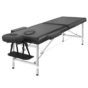 Massage Table Portable, Adjustable Lash Bed, Foldable Physical Therapy Facial Ssthetician Bed, Professional Tattoo Table, Spa Bed with Stainless Steel Frame