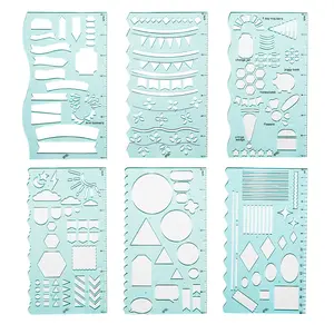 Stencils for Journaling 6 Piece Set with Geometric & Floral Designs for Creative Journaling and Layouts