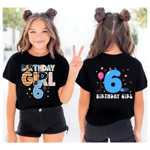 🥳100% Cotton Custom Age Youth Birthday Girl Blue Dog Inspired Tee for Teens Adult, Personalized Matching Birthday Shirt for Blue Dog Fan