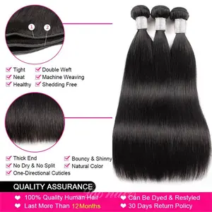 100% Virgin Human Hair Cuticle Aligned  10-30inch Bundles