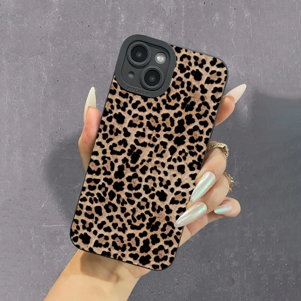 Leopard-Pattern Phone Case, Vintage Fashionable TPU Phone Protective Case, 1 Count All-inclusive Shockproof Phone Cover Compatible With iPhone 11 12 1