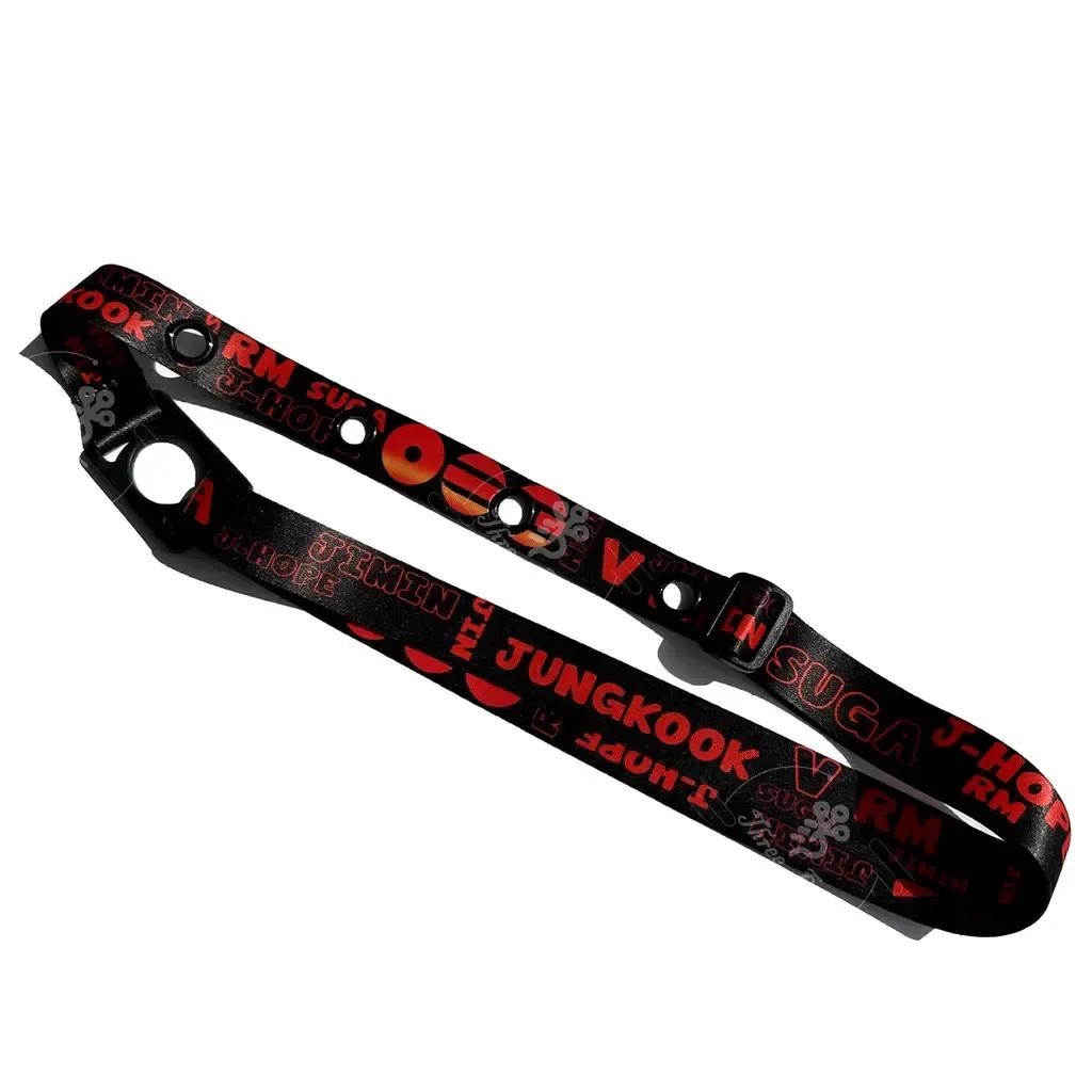 Kpop Lightstick Strap Fanmade Layard Support Model Phone Lanyard Adjustable Durable Lightweight Anti Drop Secure Hold with Random Stickers Cute Concert Tour Accessories Phone Case Strap Gift for Fans