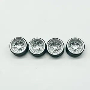 12mm Chrome Rucci Mega Rep Specialty Wheels for 1:64 Scale
