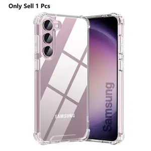 Clear Case for Samsung Galaxy A56 A36 A26 A16 A55 A35 A25 A15, Shockproof Bumper Protective Cover Hard PC Back + Flexible TPU Raised Bezel Hybrid Design for Galaxy S25 S24 S23 S22 S21 Transparent Slim Fit with Airbag Enhanced Corners Casing