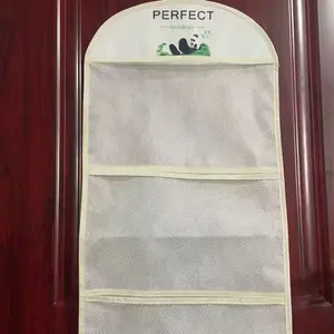 Three-Layer Hanging Underwear Socks Bra Storage Bag, Transparent Mesh Pocket Design, Multi-Layer Organizer for Dorm Home Use