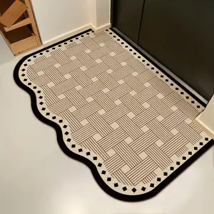 Simple Style Floor Mat, Quiet High-End Feel, Anti-Slip Durable, Entryway Rug, Home Decorative Rug, Suitable for Hallway Balcony