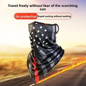 Ice Silk Sun Protection Face Mask - Rapid Cooling Ear Hanging | Bicycle Riding Neck Gaiter   Windproof Outdoor Sports Mask Protective Masks