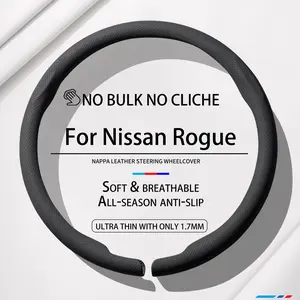 Custom Nissan Rogue Flat Bottom Steering Wheel Cover | Napa Leather | Must Have Car Essentials