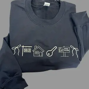 Realtor icon crewneck | realtor gift crewneck | neutral aesthetic Comfort Pullover Casual Comfortable Sweatshirts for realtor women. Realtor sweatshirt