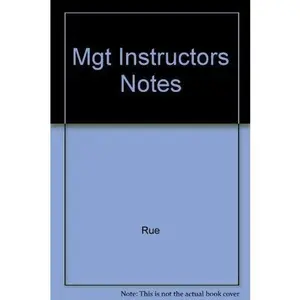 USED-Mgt Instructors Notes by Rue (Paperback)