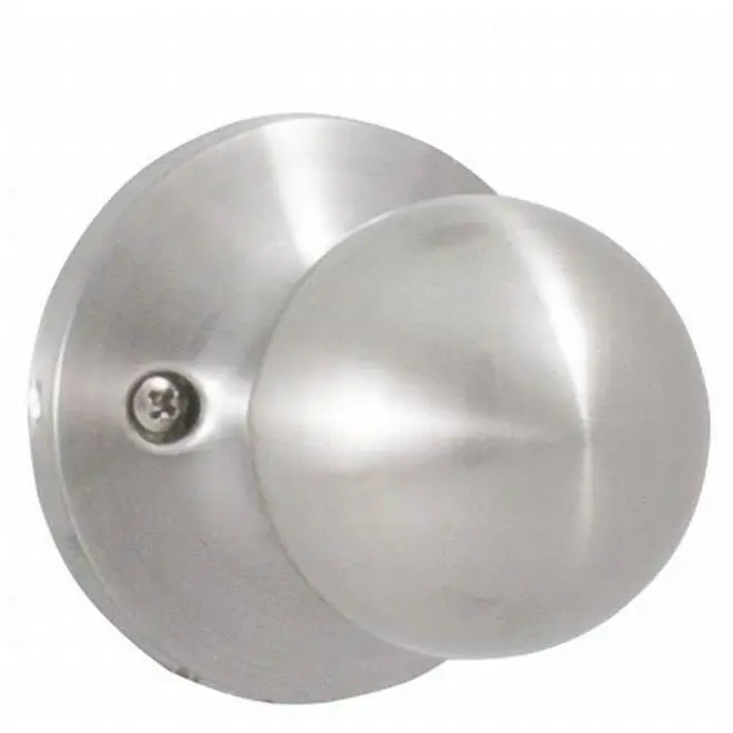 Weslock 00205GN-0020 Hudson Half Dummy Lock - Satin Nickel, Door Handles, 5-Pin Cylinder, Beautiful Aesthetic, Concealed Installation Screws, Exceeds ANSI Grade 3 Lock Standards