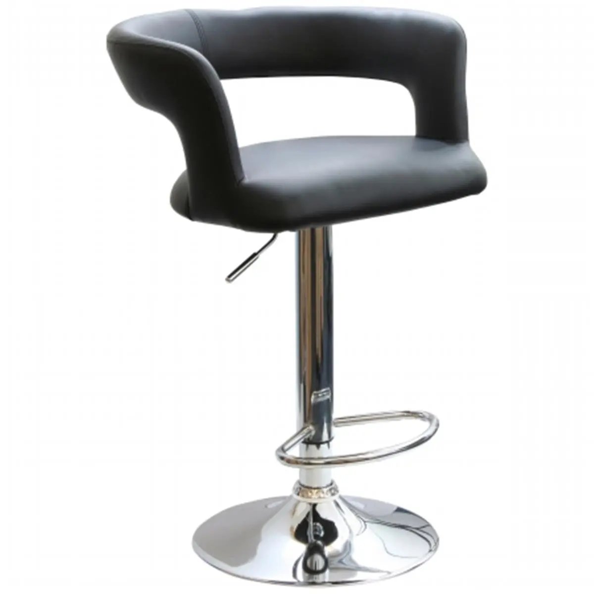 212 MAIN Classic Adjustable Height Bar Stool - 24-32" Height Adjuster, Round Back, Swivel Design, Comfortable Vinyl Seat, 265 lbs Weight Capacity - Ideal for Adults' Game Room & Bar Decor