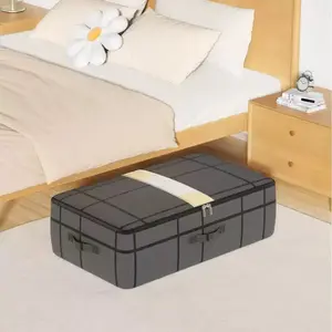 Large Capacity Bed Under Storage Bag, Dustproof Moisture-Proof Space Saving Organizer for Blankets Clothes Daily Use, Home Bedroom Essentials