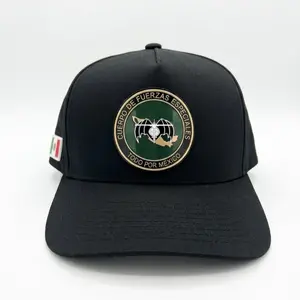 Fuerzas Especiales Black Snapback with Mexico Flag Patch and Logo