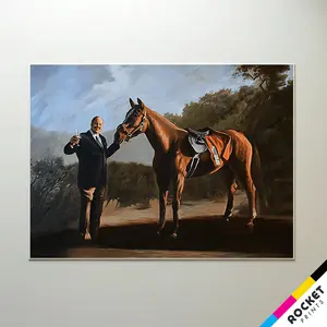 Tony Soprano And Pie-O-My Horse Painting Poster