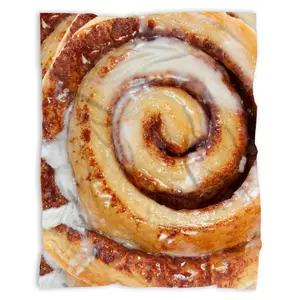 Food Cinnamon Roll blAnket Super Soft Funny   Warm Lightweight Soft Flannel Throw blAnkets 50×40