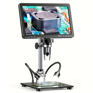 Aikokkl 10.1" LCD Digital Microscope,2000X Magnification,10 Lights,with ,for Coin PCB Circuit Repair Soldering Aikokkl 10.1" LCD Digital Microscope,2000X Magnification,10 Lights,with ,for Coin PCB Circuit Repair Soldering