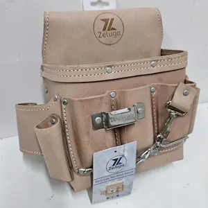 Zeluga 6 Pockets Leather Electrician Tool Pouch