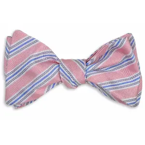 Spinnaker Pink Stripe Bow Tie
