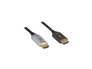 Nippon Labs 100ft. Hybrid Active Optical Fiber HDMI Plenum Rated Cable, 4K@ 60Hz, High Speed HDMI2.0 AOC (Active optical cable) Cable, 30HM2-10HM-PAOC4K-100