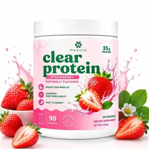 Whey Protein Isolate Powder – 35g Protein with Collagen Peptides & Digestive Enzymes, Sugar-Free Low Calorie Protein Shake Mix, 90 Calories Per Serving, Strawberry Peach Flavor, Post-Workout Nutrition Support