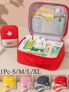 Portable Oxford Cloth Medical Storage Bag, Durable & Waterproof First Aid Kit, Compact for Travel & Home Emergencies, Ideal for Outdoor Activities