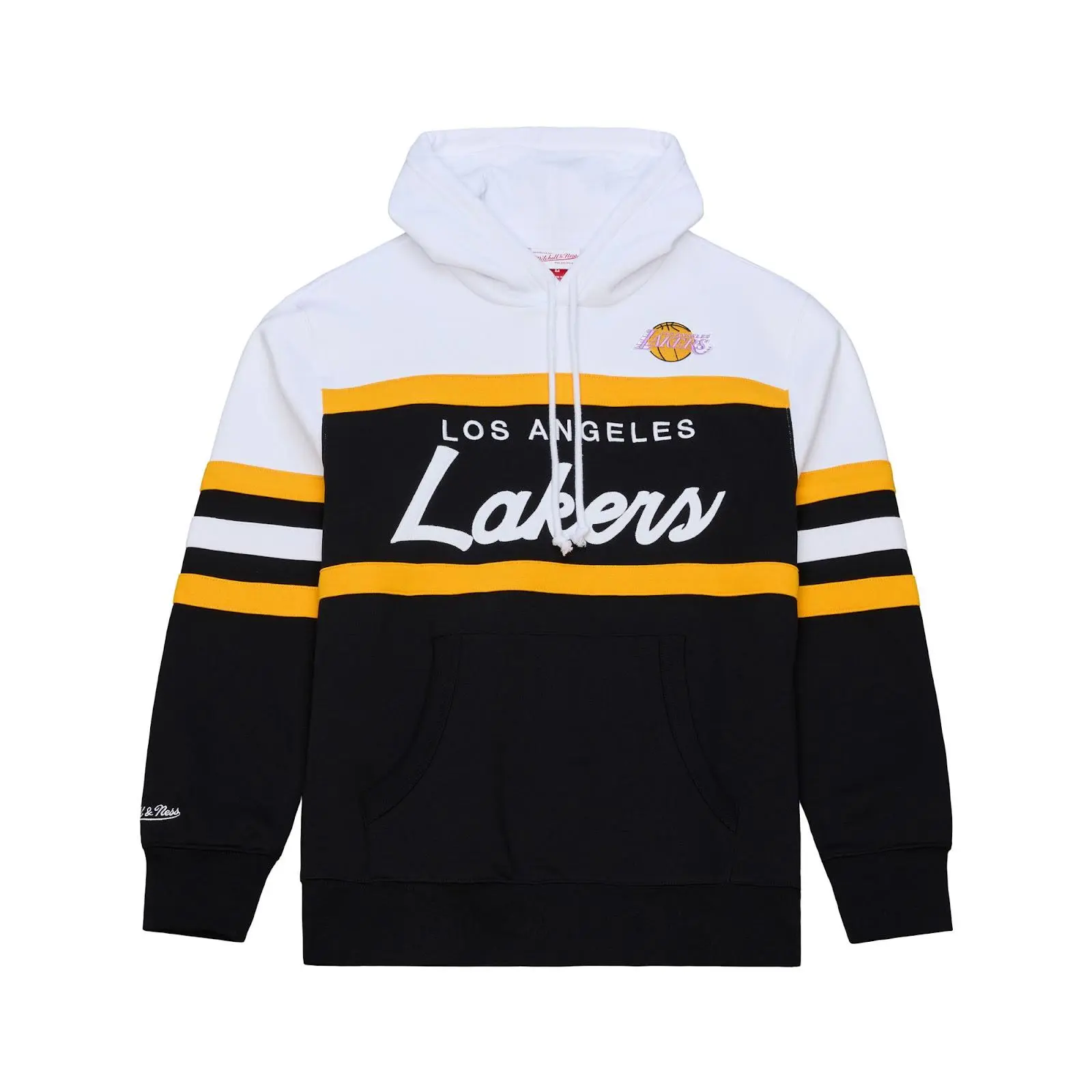 Los Angeles Lakers Black Head Coach Hoodie NBA Throwback Sweatshirt Fleece Vintage Fan Gear Mitchell & Ness