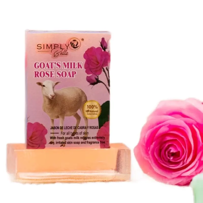GOAT`S MILK ROSE SOAP - Jabon de leche de cabra y rosas - for all types of skin with fresh goats milk relieves extremely dry