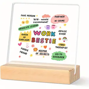 Funny Work Bestie Gifts for Women, Perfect Birthday & Farewell Presents, Unique Office & Home Decor Accessories