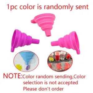 1pc Color random sending Diamond Painting Accessories Tool Convenient Foldable Silicone funnel Bead Container Diamond Embroidery Environmental MosaicTool