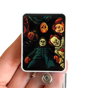 Glitter My Badge Halloween pumpkin badge reel for nurse and hospital workers. Badge clip Badge pull - Retractable swivel clip with a 360 rotation. Great gift for coworker.