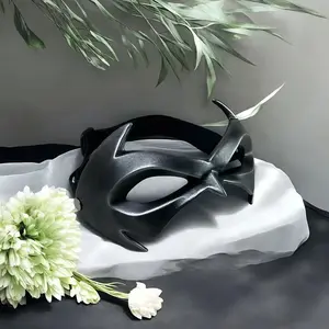 Ant Soul Handmade Resin Half-Face Mask - Cool & Edgy Halloween Costume Accessory with Adjustable Headband, Lightweight Durable Design for Carnival, Day of the Dead & Themed Parties, Halloween Clothes, Carnival Party, Gothic Style, Detailed Craftsmanship