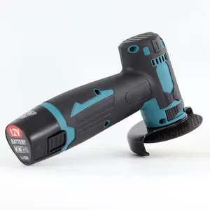 12V Cordless Brush Angle Grinder Kit, Ginding disc 3 Inch/75mm, Lightweight Angle Grinder Tool w/ 2PCS 1300mAh Lithium-Ion Battery & Charger, Ergonomic Button Position for Reducing Hand Pressure Include 2 PCS Cutting  Disc