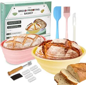 Chevaux Bread Proofing Storage Basket Starter Kit - Bread Baking Supplies Tools - Bread Baskets Gifts for Bakers