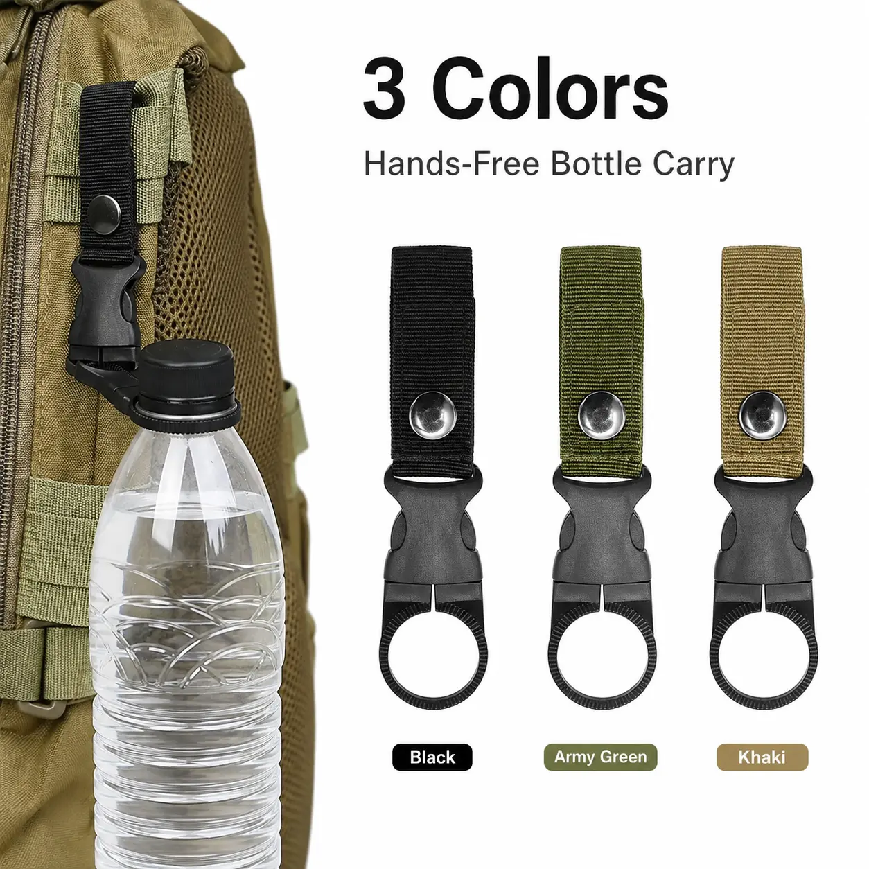 2-Pack Portable Lightweight Outdoor Water Bottle Holder - Drink Holder Camping Accessory for Hiking, Mountaineering, Cycling, Drink Holders, Camping Accessories - MM2