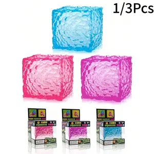 Stress Relief Cube Set, Creative Water Cube Texture Squeeze Toy, Slow Rebound Anti-Anxiety Relaxation Soft Gel Sensory Toy for Adults, Stress Relief Fidgeting