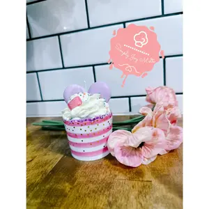 Rapunzel cupcake candle