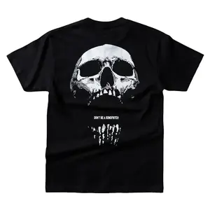 Skull Graphic Print Black Vintage Graphic Tee Men's Gym Athletic Fashion T-shirt Grunge Streetwear Hip Hop Urban Style Gothic Casual Cotton Top Daily Outfit Athletic Sports Clothing Activewear Fitness