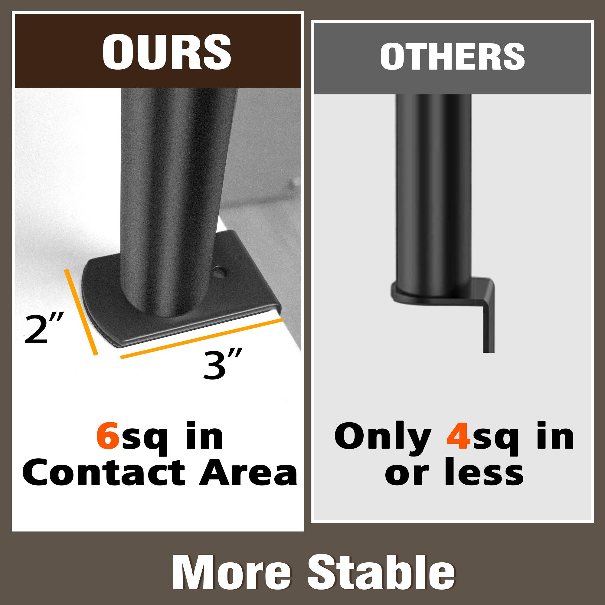 Studio Monitor Stands Pair Adjustable Height 11" to 18.5", Stage Speaker Stand Desktop with Safety Pin Clamp