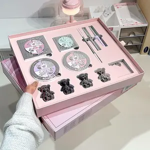 Bear Paradise Full Makeup Gift Set - All-in-One Kit with Eyeshadow, Blush, Contour, Powder, Mascara, Lipstick & Brow Pencil, Long-Lasting Natural Finish for All Makeup Looks